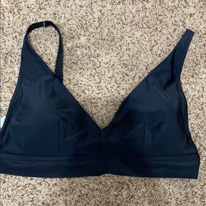 Black swimsuit top from aerie